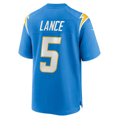 Trey Lance Los Angeles Chargers Team Game Jersey - Powder Blue