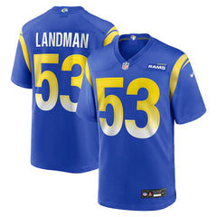 Nate Landman Los Angeles Rams Team Game Jersey - Royal
