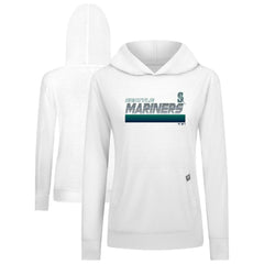Seattle Mariners Levelwear Women's Relay Breaker Pullover Hoodie White