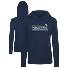 New York Yankees Levelwear Women's Relay Breaker Pullover Hoodie Navy