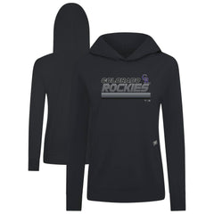 Colorado Rockies Levelwear Women's Relay Breaker Pullover Hoodie Black