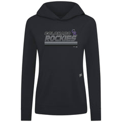 Colorado Rockies Levelwear Women's Relay Breaker Pullover Hoodie Black