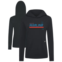 Miami Marlins Levelwear Women's Relay Breaker Pullover Hoodie Black