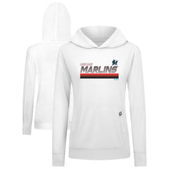 Miami Marlins Levelwear Women's Relay Breaker Pullover Hoodie White
