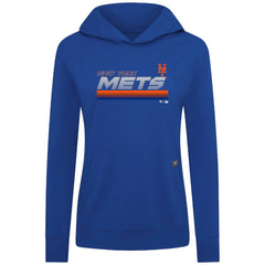 New York Mets Levelwear Women's Relay Breaker Pullover Hoodie Royal