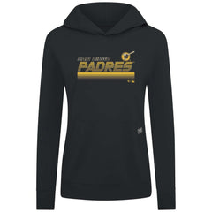 San Diego Padres Levelwear Women's Relay Breaker Pullover Hoodie Black