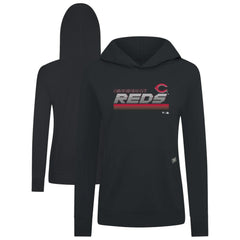 Cincinnati Reds Levelwear Women's Relay Breaker Pullover Hoodie Black