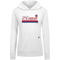 Chicago Cubs Levelwear Women's Relay Breaker Pullover Hoodie White