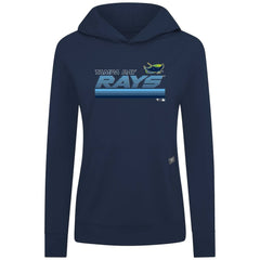Tampa Bay Rays Levelwear Women's Relay Breaker Pullover Hoodie Navy