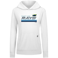 Tampa Bay Rays Levelwear Women's Relay Breaker Pullover Hoodie White