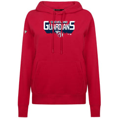Cleveland Guardians Levelwear Women's Adorn Retro 3D Pullover Hoodie Red