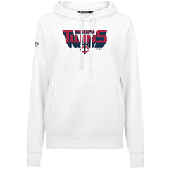 Minnesota Twins Levelwear Women's Adorn Retro 3D Pullover Hoodie White