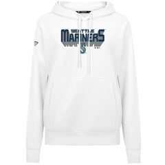Seattle Mariners Levelwear Women's Adorn Retro 3D Pullover Hoodie White