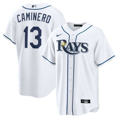 Junior Caminero Tampa Bay Rays Youth Home Replica Jersey - White