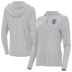 Minnesota Twins Antigua Women's Daybreak Quarter-Zip Hoodie Heather Gray