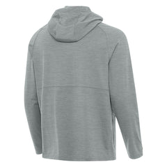 Kansas City Royals Antigua Spikes Stars and Stripes Team Logo Quarter-Zip Pullover Hoodie Heather Gray