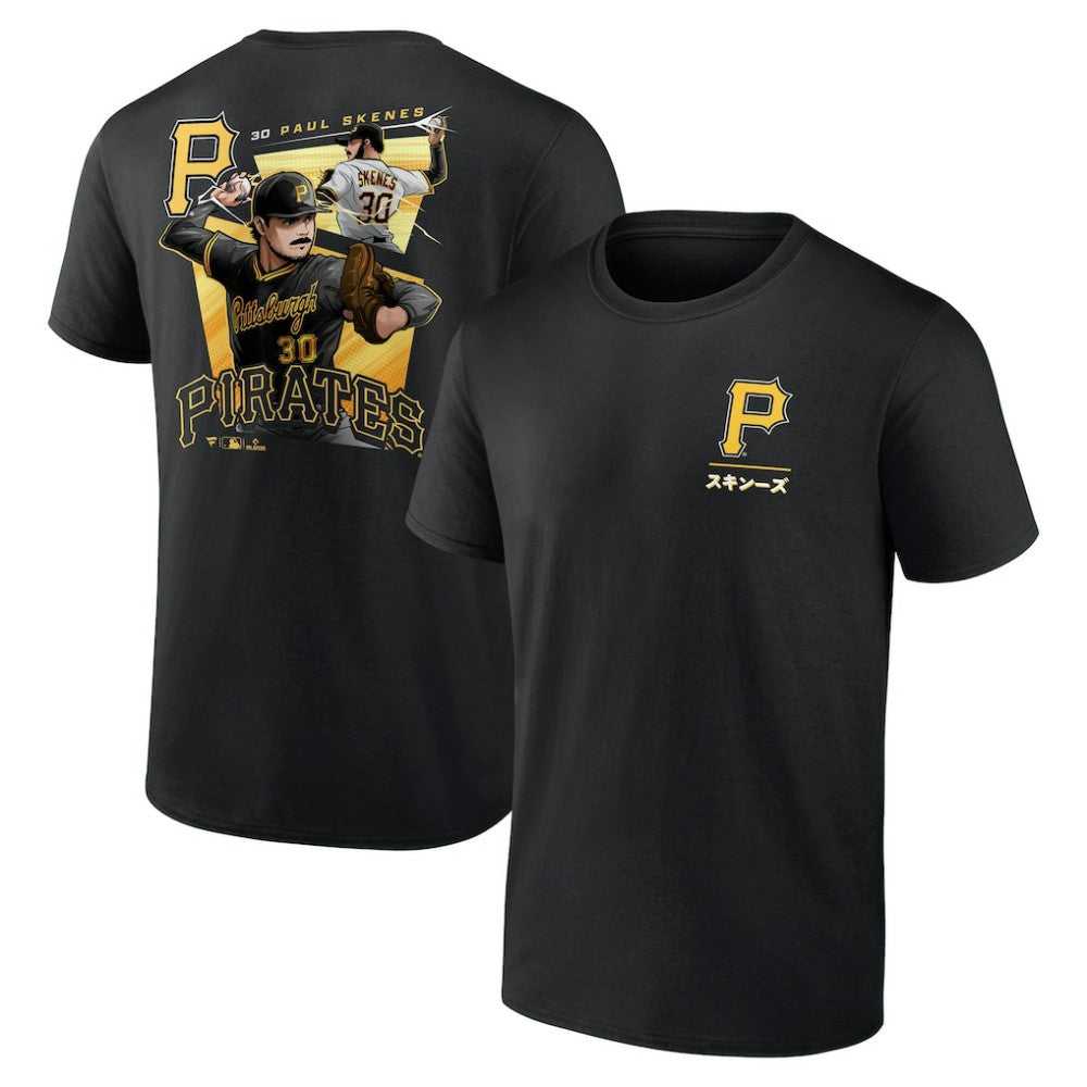 Paul Skenes Pittsburgh Pirates Anime Player T-Shirt Black