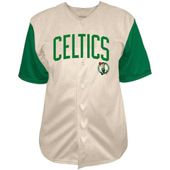 Jayson Tatum Boston Celtics Baseball Jersey - Cream
