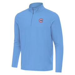 Chicago Cubs Antigua Alternate Logo Intent Quarter-Zip Pullover Powder Blue