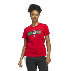 Mexico National Team Women's Jersey Hook T-Shirt Red - Adidas