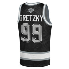 Wayne Gretzky Los Angeles Kings Mitchell & Ness Youth Maxxed Out Fashion Basketball Jersey Black