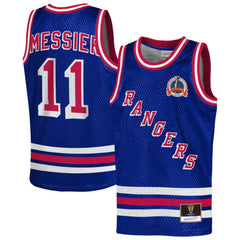 Mark Messier New York Rangers Mitchell & Ness Youth Maxxed Out Fashion Basketball Jersey Blue