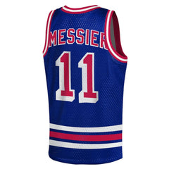 Mark Messier New York Rangers Mitchell & Ness Youth Maxxed Out Fashion Basketball Jersey Blue