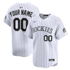 Colorado Rockies Youth Home Custom Limited Jersey - White