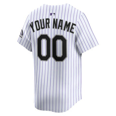Colorado Rockies Youth Home Custom Limited Jersey - White