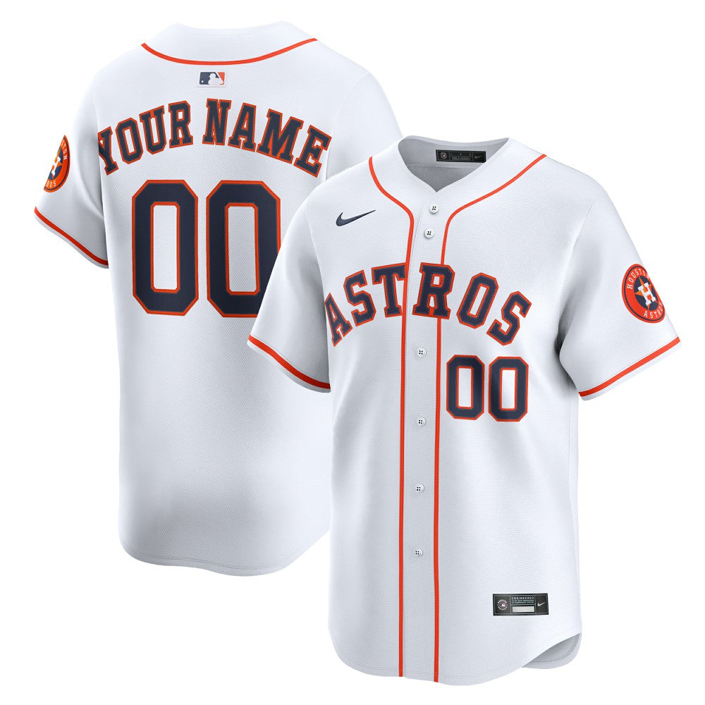 Houston Astros Youth Home Custom Limited Jersey - White