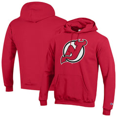 New Jersey Devils Champion Primary Logo 1-Hit Pullover Hoodie Red