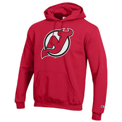 New Jersey Devils Champion Primary Logo 1-Hit Pullover Hoodie Red
