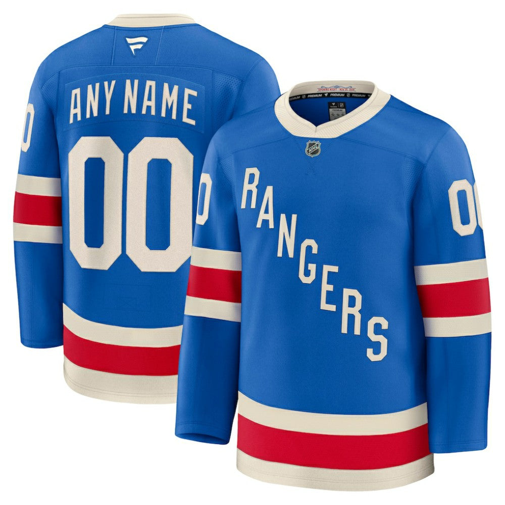New York Rangers Fanatics Centennial Premium Custom Jersey Blue