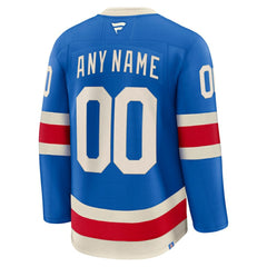 New York Rangers Fanatics Centennial Premium Custom Jersey Blue
