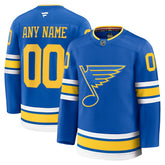 St. Louis Blues Fanatics Home Premium Custom Jersey Blue