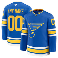St. Louis Blues Fanatics Home Premium Custom Jersey Blue