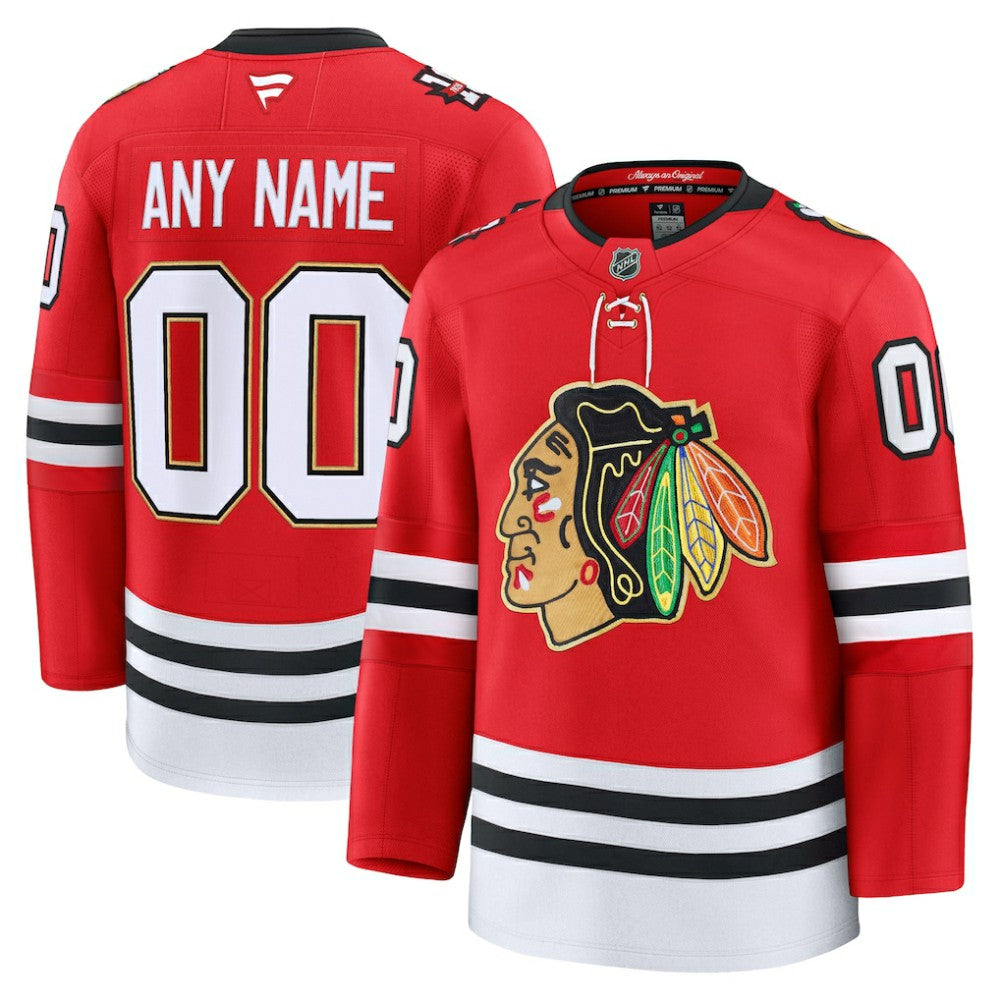 Chicago Blackhawks Fanatics Centennial Premium Custom Jersey Red