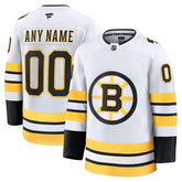 Boston Bruins Fanatics Away Premium Custom Jersey White