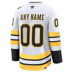 Boston Bruins Fanatics Away Premium Custom Jersey White