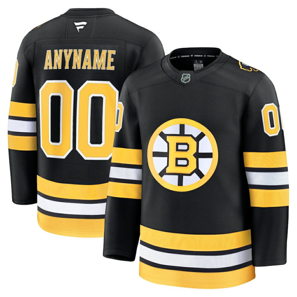 Boston Bruins Fanatics Home Premium Custom Jersey Black
