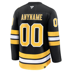 Boston Bruins Fanatics Home Premium Custom Jersey Black