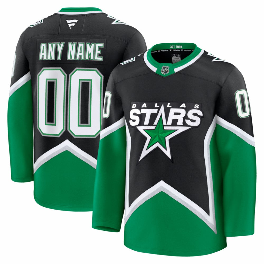 Dallas Stars Fanatics Alternate Premium Custom Jersey Black