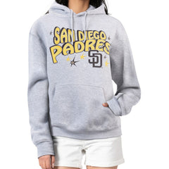 San Diego Padres Starter Women's Fireworks Fleece Tri-Blend Pullover Hoodie Gray