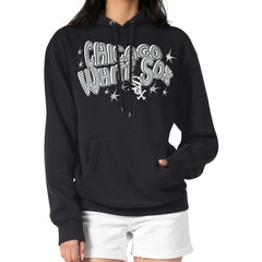 Chicago White Sox Starter Women's Fireworks Fleece Tri-Blend Pullover Hoodie Black