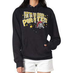 Pittsburgh Pirates Starter Women's Fireworks Fleece Tri-Blend Pullover Hoodie Black