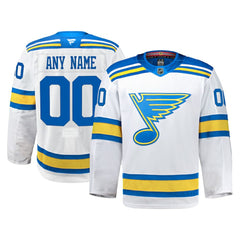 St. Louis Blues Fanatics Away Authentic Pro Custom Jersey White