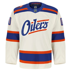Edmonton Oilers Fanatics Alternate Authentic Pro Custom Jersey Light Beige