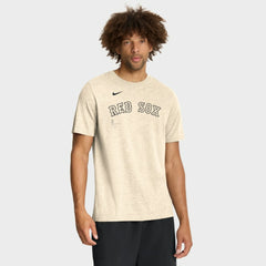 Boston Red Sox Wordmark Tri-Blend T-Shirt Natural | Nike