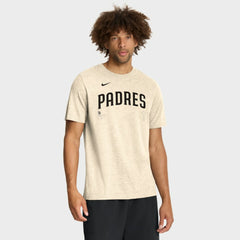 San Diego Padres Wordmark Tri-Blend T-Shirt Natural | Nike