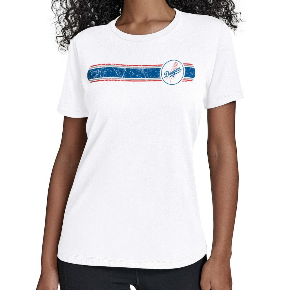 Los Angeles Dodgers Starter Women's Team Stripe T-Shirt White